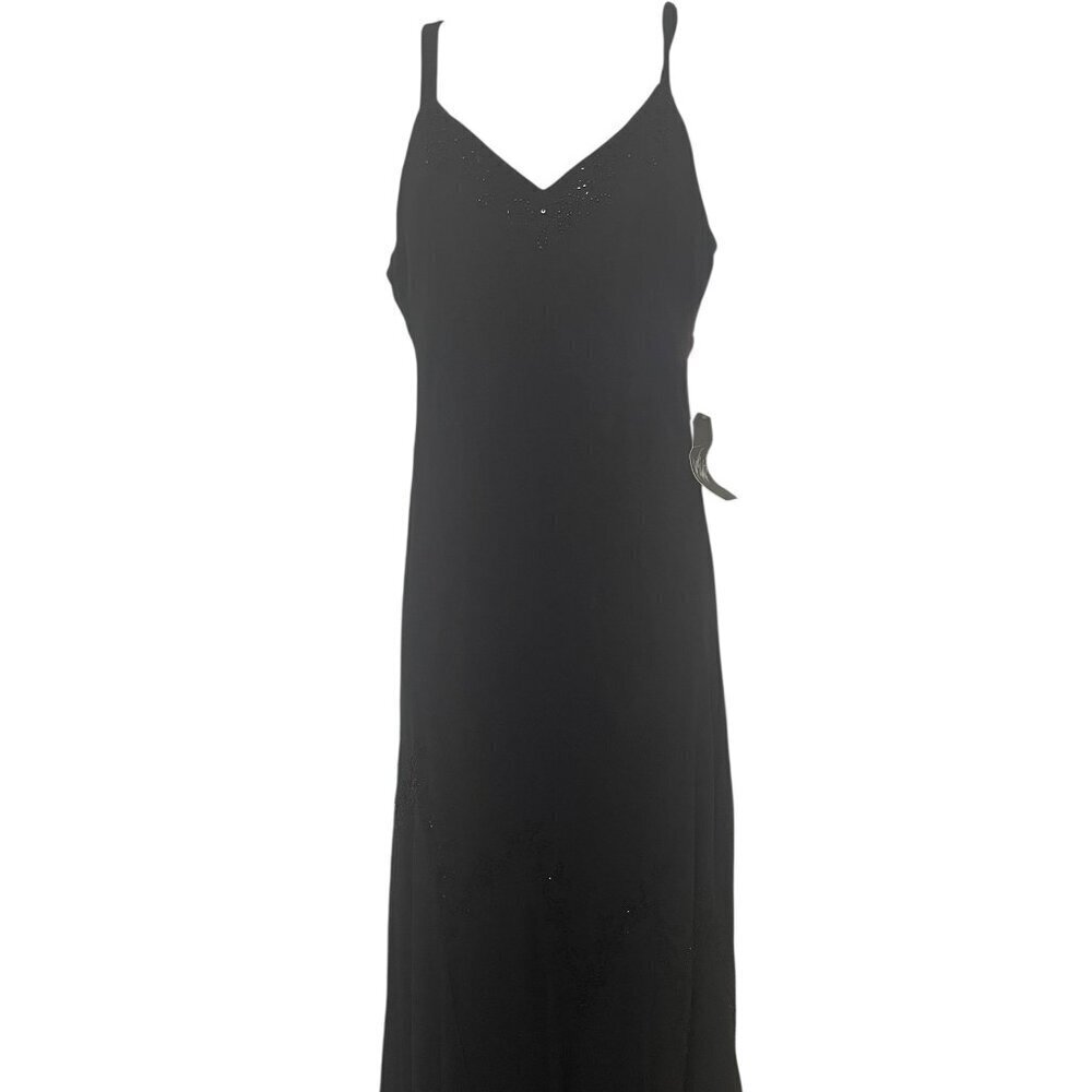 Xscape Petite Black Beaded Gown with Sheer Jacket – Size 6P – NWT